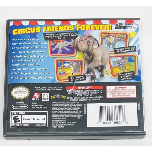 RINGLING BROS AND BARNUM & BAILEY Circus Elephants (Nintendo DS, 2009) COMPLETE - Picture 3 of 3